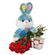 red roses with plush toy and chocolates. Belarus